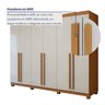 Guarda-roupa 6 Portas 4 Gavetas Bertha com Pés - 7