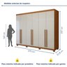 Guarda-roupa 6 Portas 4 Gavetas Bertha com Pés - 3