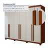 Guarda-roupa 6 Portas 4 Gavetas Bertha com Pés - 7
