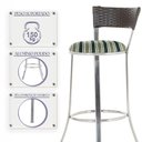 Ver imagem 4 de Banqueta Alta Bistrô em Alumínio, Fibra e Tecido Impermeável Tc Zanutto 4 Unidades Tabaco