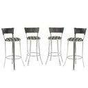 Ver imagem 1 de Banqueta Alta Bistrô em Alumínio, Fibra e Tecido Impermeável Tc Zanutto 4 Unidades Tabaco