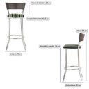 Ver imagem 2 de Banqueta Alta Bistrô em Alumínio, Fibra e Tecido Impermeável Tc Zanutto 4 Unidades Tabaco