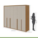 Ver mais imagens de Guarda-roupa 6 Portas 6 Gavetas 100% Mdf Imperatore