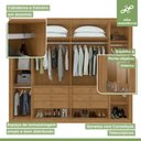 Ver imagem 5 de Guarda-roupa 6 Portas 6 Gavetas 100% Mdf Imperatore