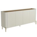 Ver imagem 1 de Aparador Buffet Sala de Jantar 4 Portas Brise Pés Industrial Dourado Naim I03 Luna Louro - Lyam