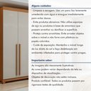 Ver imagem 7 de Guarda-Roupa Casal 6 Portas 4 Gavetas com Espelho e Pés 270cm Bertha Amêndoa Clean/Off White