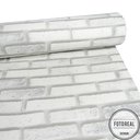 Ver imagem 2 de Adesivo para Parede Imprimax Gold Pedra Tijolo Branco Tacolado Papel de Parede 1,22 X 1,00m