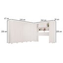 Ver imagem 4 de Guarda-Roupa Casal Modulado Portofino 13 Portas 4 Gavetas com Pés Branco - Pnr Móveis