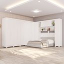 Ver imagem 1 de Guarda-Roupa Casal Modulado Portofino 13 Portas 4 Gavetas com Pés Branco - Pnr Móveis