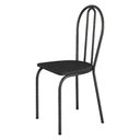 Ver imagem 4 de Kit 6 Cadeiras de Cozinha Texas Liso Preto Pés de Ferro Cromo Preto - Pallazio