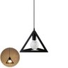 Luminária Pendente Lustre Triangulo Geometrico 3D Retro Vintage Casa Decoração - 2