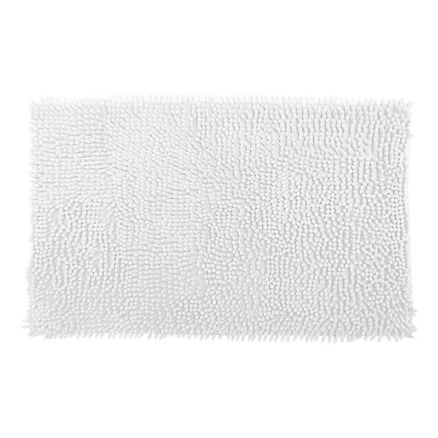 Tapete Banheiro Bolinha Antiderrapante 58cm X 38cm Branco