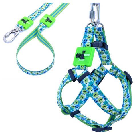 Coleira Cachorros com Guia Monstrinhos G Style