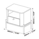 Ver imagem 6 de Mesa de Cabeceira Slim Tucupi Off White com Nature Pe Dourado - Moveis Jb