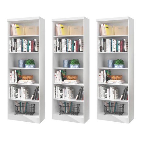 Estante para Livros Modular Biblioteca Branco - Fenix