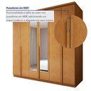 Ver imagem 6 de Guarda-Roupa Casal 6 Portas 4 Gavetas com Espelho MDF 230cm Alonzo Amêndoa Clean