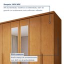 Ver imagem 4 de Guarda-Roupa Casal 6 Portas 4 Gavetas com Espelho MDF 230cm Alonzo Amêndoa Clean