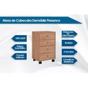 Ver imagem 2 de Mesa de Cabeceira Solteiro Presence c/ 4 Gavetas Branco - Demóbile