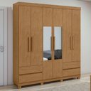Ver imagem 1 de Guarda-Roupa 6 Portas 4 Gavetas Argus com Espelho e com Pés