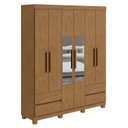 Ver imagem 3 de Guarda-Roupa 6 Portas 4 Gavetas Argus com Espelho e com Pés
