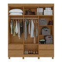Ver imagem 2 de Guarda-Roupa 6 Portas 4 Gavetas Argus com Espelho e com Pés