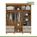 Ver mais imagens de Guarda-Roupa 6 Portas 4 Gavetas Argus com Espelho e com Pés