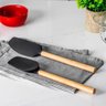 Espátula Colher de Bambu Silicone Preta Cozinha Kitchenaid - 3