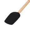 Espátula Colher de Bambu Silicone Preta Cozinha Kitchenaid - 5