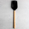 Espátula Colher de Bambu Silicone Preta Cozinha Kitchenaid - 4