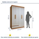 Ver imagem 4 de Guarda-roupa 4 Portas 2 Gavetas Zeus