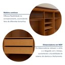 Ver mais imagens de Guarda-Roupa Casal 6 Portas 4 Gavetas com Espelho MDF 230cm Alonzo Marrom Amêndoa Clean/Off White