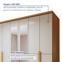 Ver imagem 2 de Guarda-Roupa Casal 6 Portas 4 Gavetas com Espelho MDF 230cm Alonzo Marrom Amêndoa Clean/Off White