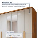 Ver imagem 2 de Guarda-roupa 6 Portas 4 Gavetas 100% Mdf Alonzo com Espelho