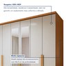 Guarda-roupa 6 Portas 4 Gavetas 100% Mdf Alonzo com Espelho - 2