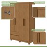 Guarda-roupa 4 Portas 2 Gavetas Zeus com Pés - 5