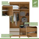 Ver imagem 6 de Guarda-roupa 4 Portas 2 Gavetas Zeus com Pés