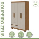 Ver imagem 4 de Guarda-roupa 4 Portas 2 Gavetas Zeus com Pés
