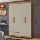 Ver imagem 1 de Guarda-roupa 4 Portas 2 Gavetas Zeus com Pés