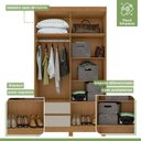 Ver imagem 7 de Guarda-roupa 4 Portas 2 Gavetas Zeus com Pés