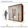 Guarda-roupa 6 Portas 4 Gavetas 100% Mdf Alonzo com Espelho - 10