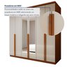 Guarda-roupa 6 Portas 4 Gavetas 100% Mdf Alonzo com Espelho - 4