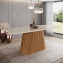 Ver imagem 2 de Mesa Jantar Olivia 200 Canto Arredon Vidro Nature/off White