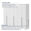 Ver imagem 6 de Guarda-Roupa Casal 6 Portas 4 Gavetas com Pés MDF 230cm Alonzo Branco