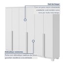 Ver imagem 7 de Guarda-roupa 6 Portas 4 Gavetas 100% Mdf Alonzo com Pés