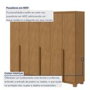 Ver imagem 6 de Guarda-Roupa Casal 6 Portas 4 Gavetas com Pés MDF 230cm Alonzo Amêndoa Clean