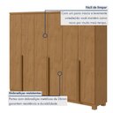 Ver imagem 7 de Guarda-Roupa Casal 6 Portas 4 Gavetas com Pés MDF 230cm Alonzo Amêndoa Clean