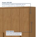 Ver imagem 5 de Guarda-Roupa Casal 6 Portas 4 Gavetas com Pés MDF 230cm Alonzo Amêndoa Clean
