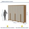 Guarda-roupa 6 Portas 4 Gavetas 100% Mdf Alonzo com Pés - 4