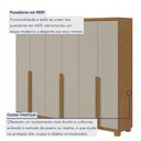 Ver imagem 6 de Guarda-Roupa Casal 6 Portas 4 Gavetas com Pés MDF 230cm Alonzo Marrom Amêndoa Clean/Off White