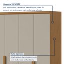 Ver imagem 5 de Guarda-Roupa Casal 6 Portas 4 Gavetas com Pés MDF 230cm Alonzo Marrom Amêndoa Clean/Off White